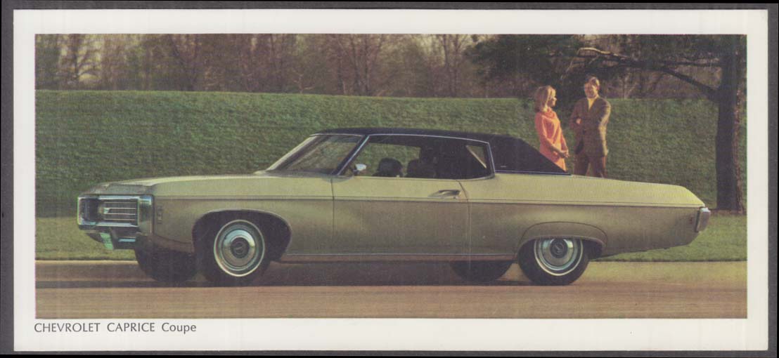 Image for 1969 Chevrolet Caprice Coupe information card with specifications
