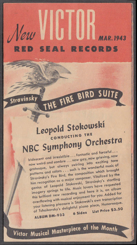 Image for RCA Victor Red Seal records new releases folder 3 1943