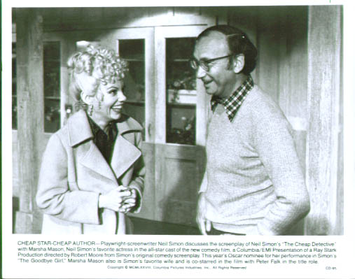 Image for Marsha Mason Neil Simon The Cheap Detective behind the scenes 8x10 still 1978