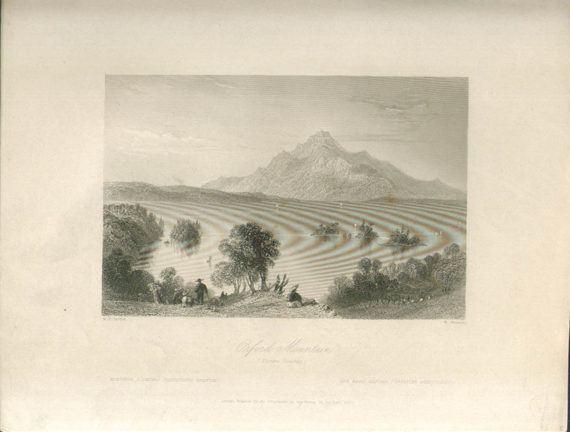 Image for Orford Mountain Quebec W H Bartlett engraving 1840