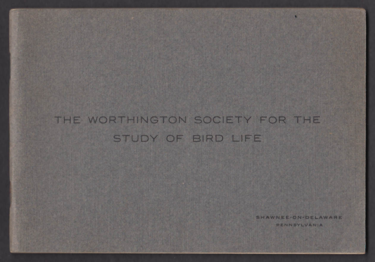 Image for Worthington Society for the Study of Bird Life booklet Shawnee-on-Delaware 1910
