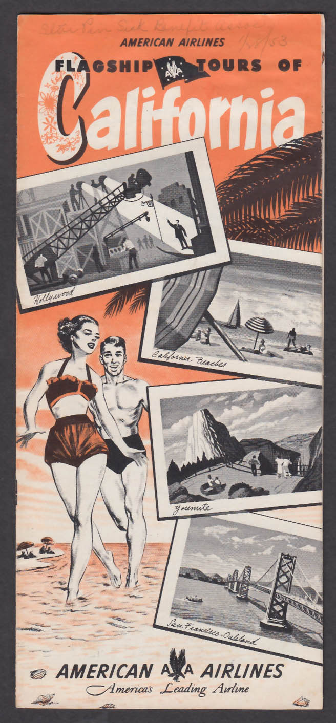 Image for 1952 American Airlines Tours California brochure