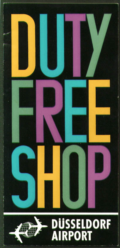 Image for Dusseldorf Airport Duty Free Shop Price List 1965