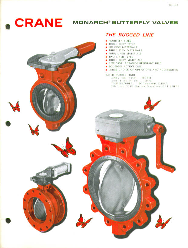 Crane Monarch Butterfly Valves Catalog 1967