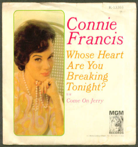 Image for Connie Francis Whose Heart Are You Breaking Tonight? 45
