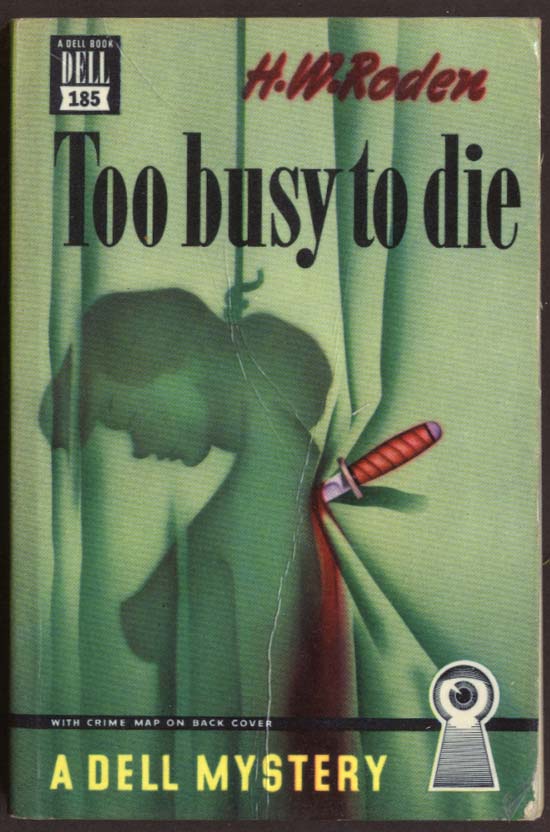 Image for H W Roden: Too Busy to Die Dell Mapback #185 noir GGA hanging nude stabbed
