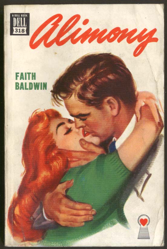 Image for Faith Baldwin: Alimony Dell Mapback #318 GGA redhead & man kissing