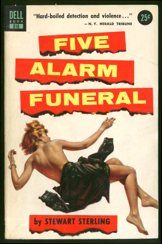 Image for Stewart Sterling: Five Alarm Funeral GGA pb dead nude blond black leather jacket