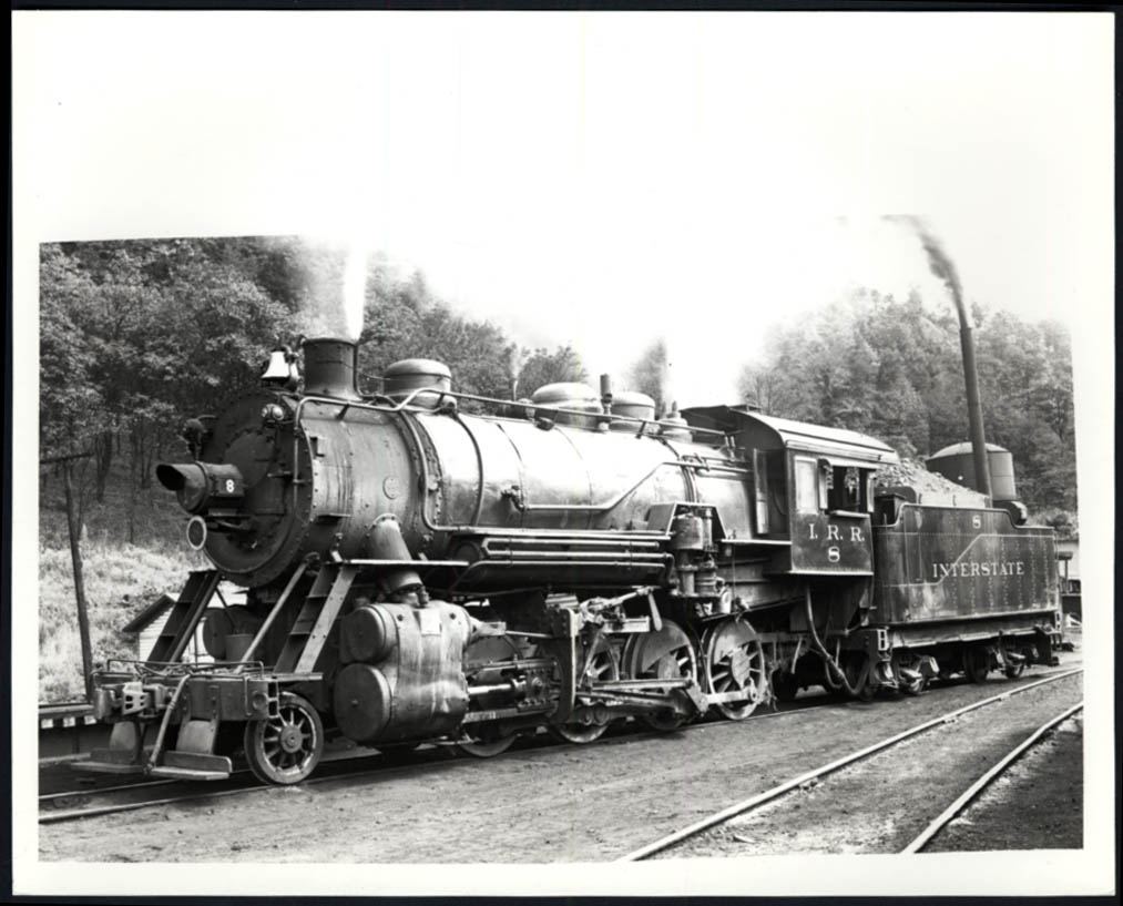 Image for Interstate Railroad 4-6-0 locomotive #8 at Andover VA photo 1947