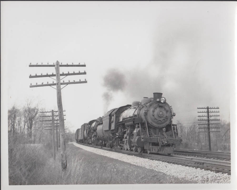 Image for Baltimore & Ohio RR double-header freight 2-8-2 #4836 at head photo