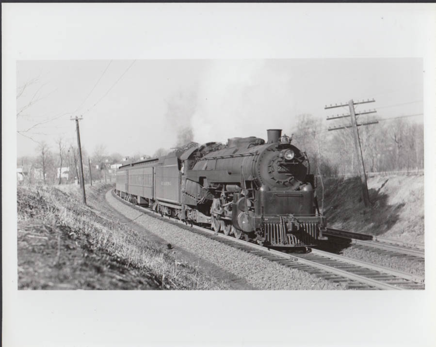 Image for Reading Railroad 4-6-2 #200 heading a passenger train photo undated