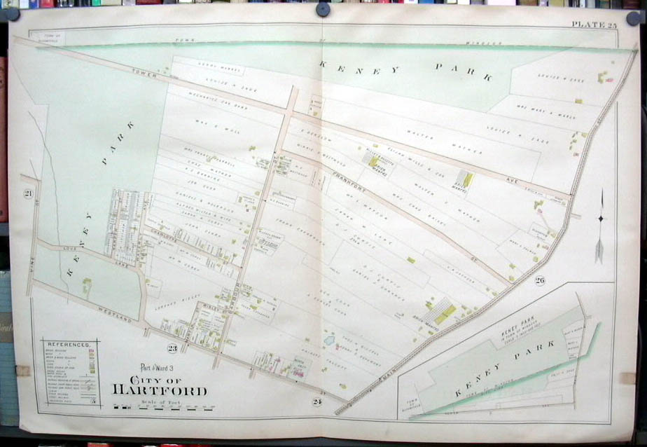 Image for Hartford CT map 1896 Ward 3 Part: Keney Park, Rsisley & Ducette Bricks