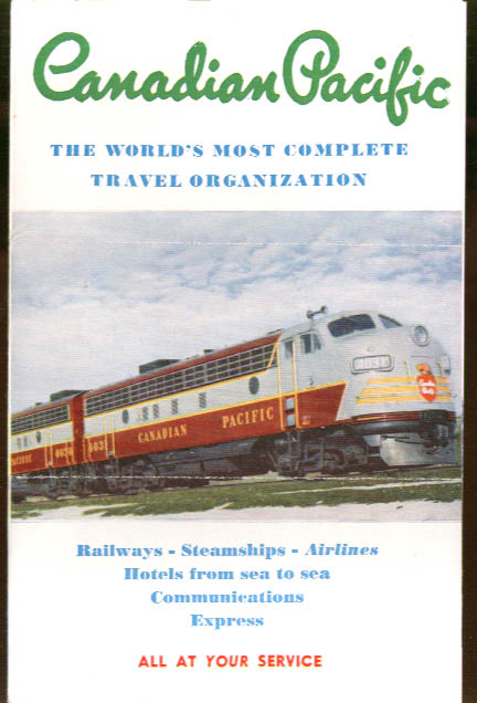 Image for Canadian Pacific Travel Organization folder with cover letter ca 1955