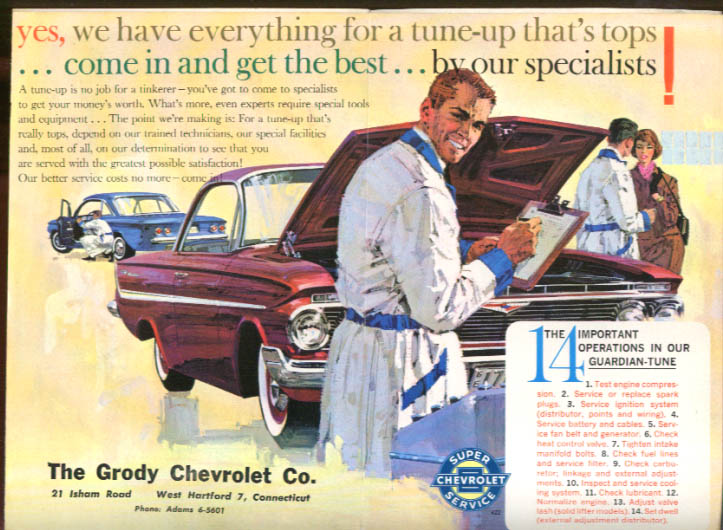Image for Chevrolet dealer mailer Tune-Up 1961 Bel Air 7 Corvair