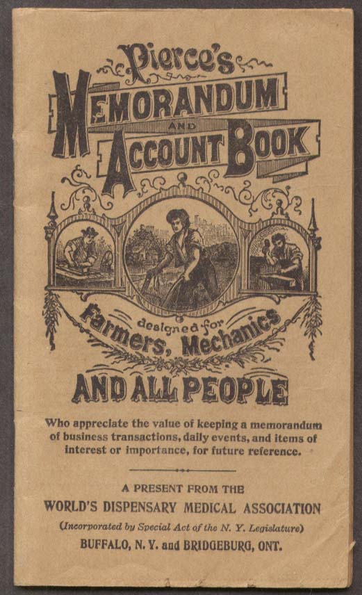 Image for Pierce's Invalids Hotel Surgical Institute Patent Medicine memo book 1927-1928