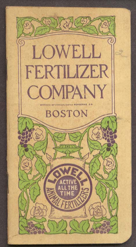 Image for Lowell Fertilizer Pocket Memorandum Book 1929 Boston