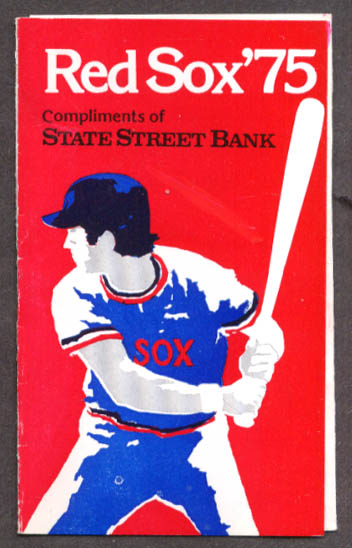 Image for Boston Red Sox 1975 Home & Away Schedule State Street Bank folder