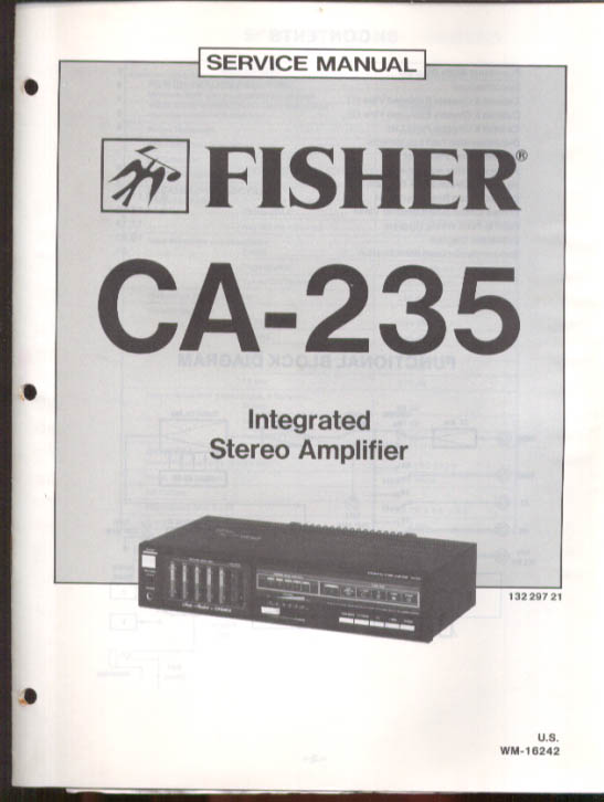 Image for Fisher CA-235 Integrated Stereo Amplifier Service Manual 1985