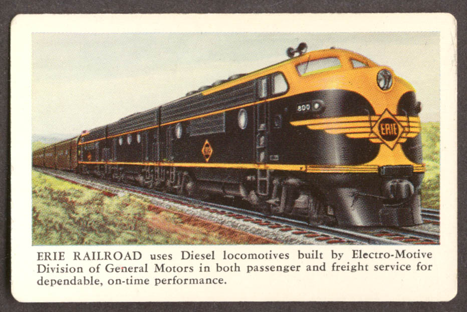 Image for Erie Railroad GM EMD Diesel locomotive pocket calendar 1951