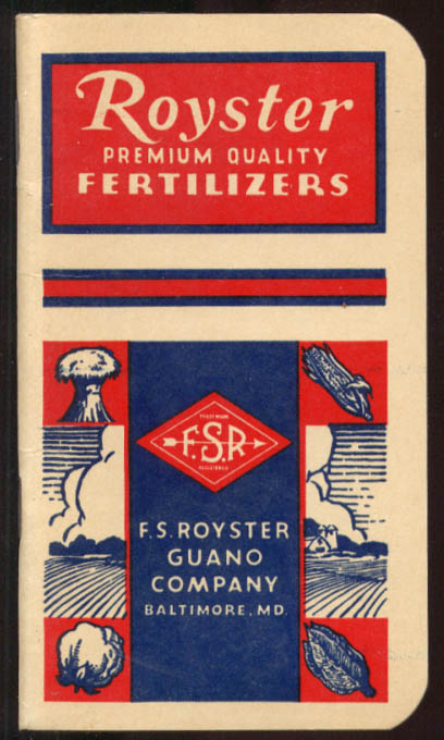 Image for Royster Fertilizers Baltimore MD pocket notebook 1944 1945 unused