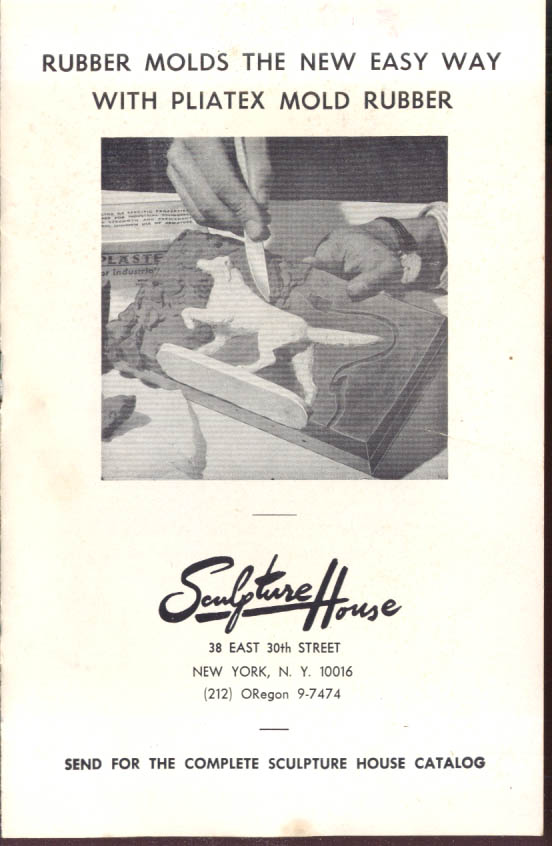Image for Sculpture House Pliatex Rubber Mold catalog 1950s NYC