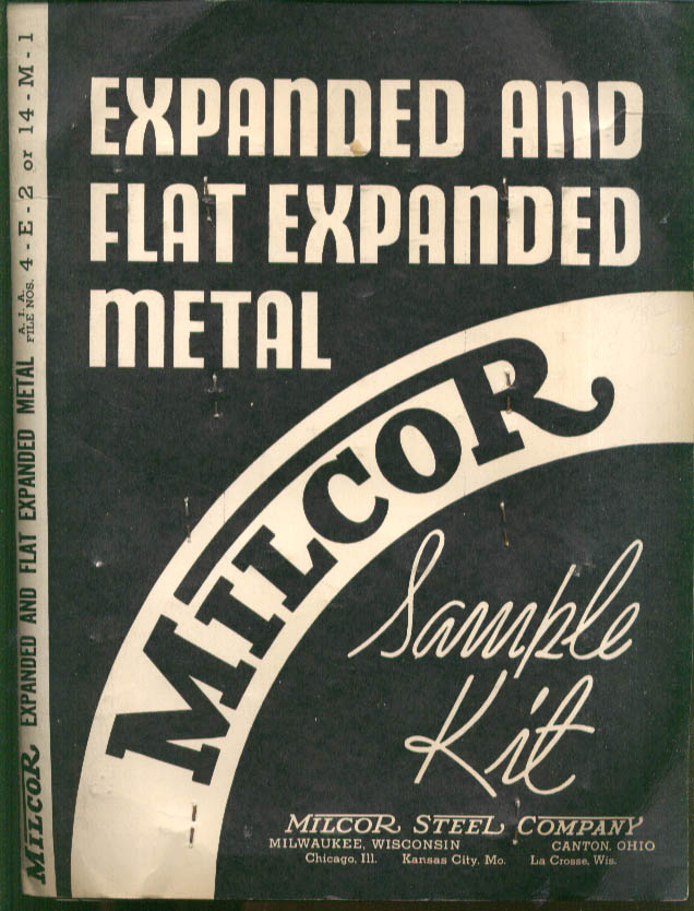 Image for Milcor Expanded & Flat Metal Grid Sample Kit 1940s with actual metal samples