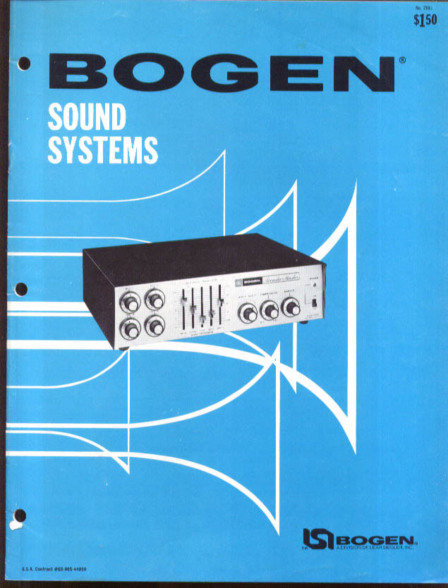 Image for Bogen Sound Systems Amplifier Microphone FM-AM Receiver catalog 1980