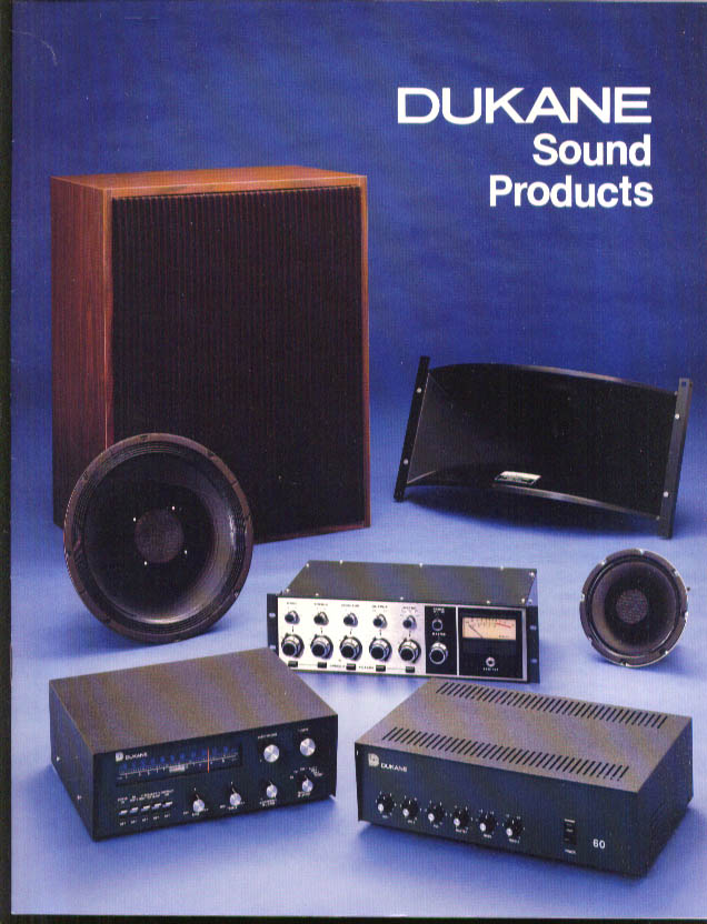 Image for Dukane Sound Products catalog amplifier microphone speaker 1982