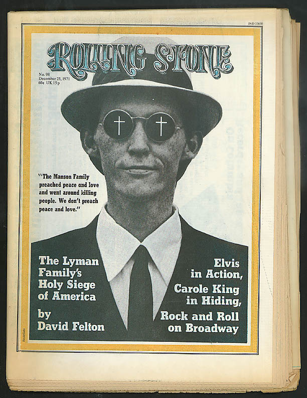 Image for ROLLING STONE Lyman Family Carole King Elvis Manfred Mann Frank Rizzo 12/23 1971