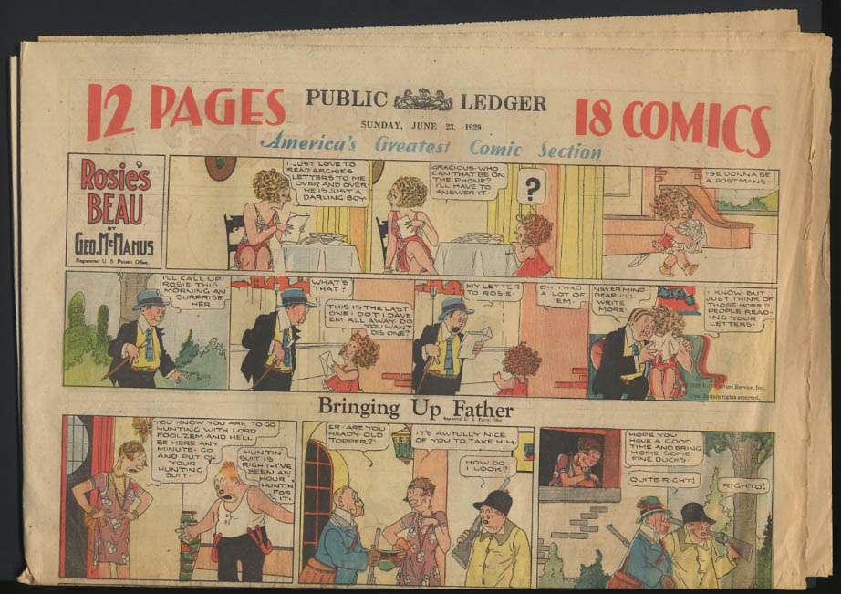 Image for Philadelphia Public Ledger comics 6/23 1929 Little Orphan Annie ++