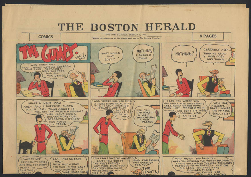 Image for Boston Herald comics 3/1 1931 Little Orphan Annie ++