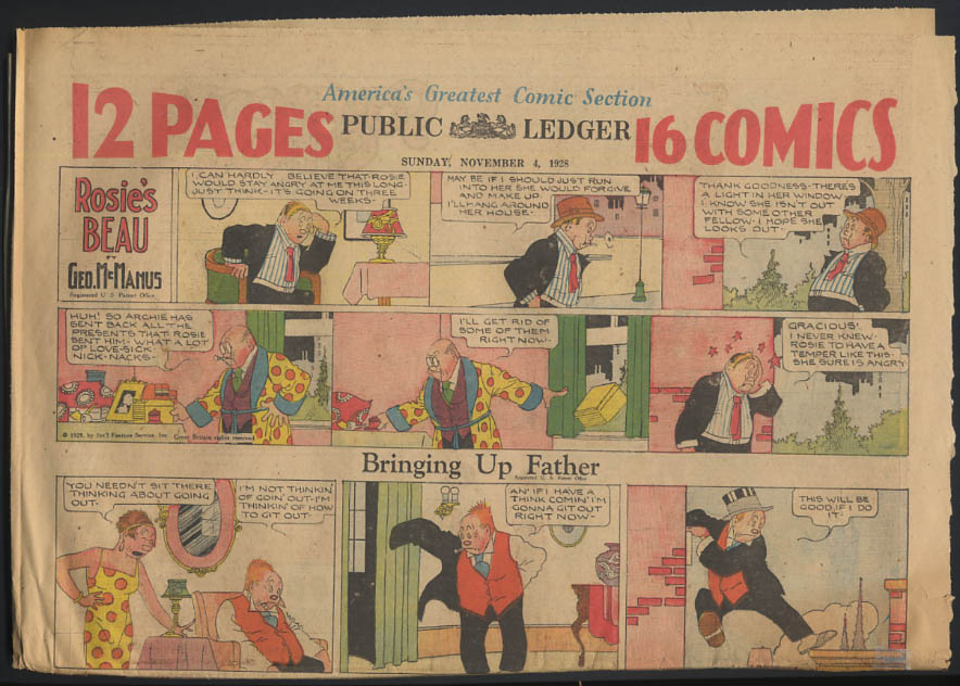 Image for Philadelphia Public Ledger comics 11/4 1928 Little Orphan Annie ++