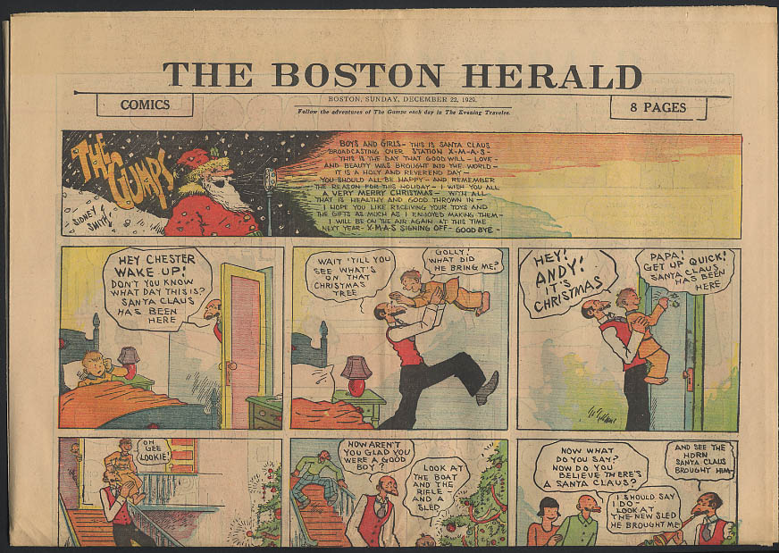 Image for Boston Herald comics 12/22 1929 Litle Orphan Annie Winnie Winkle +