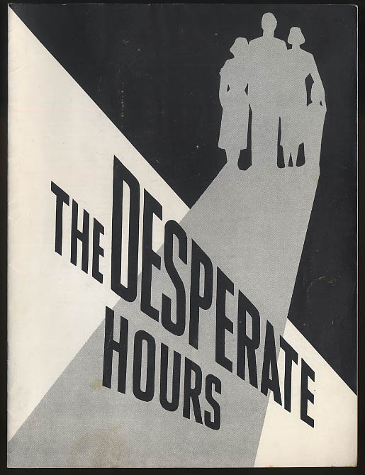 Image for The Desperate Hours theatre program Paul Newman Karl Malden Nancy Coleman 1955