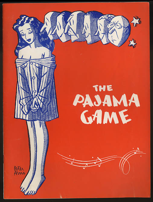 Image for The Pajama Game souvenir program John Raitt Eddie Foy Neile Adams 1955
