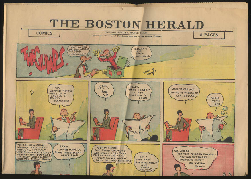 Image for Boston Herald comics 3/9 1930 Little Orphan Annie Moon Mullins