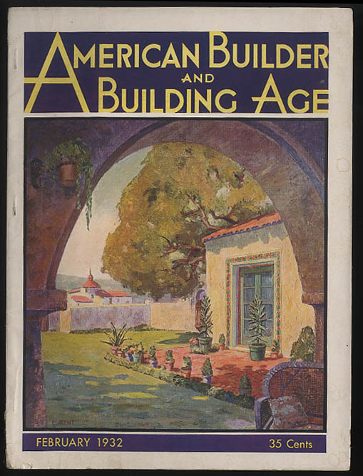 Image for AMERICAN BUILDER & BUILDING AGE 2 1932 brick homes; 4-families +
