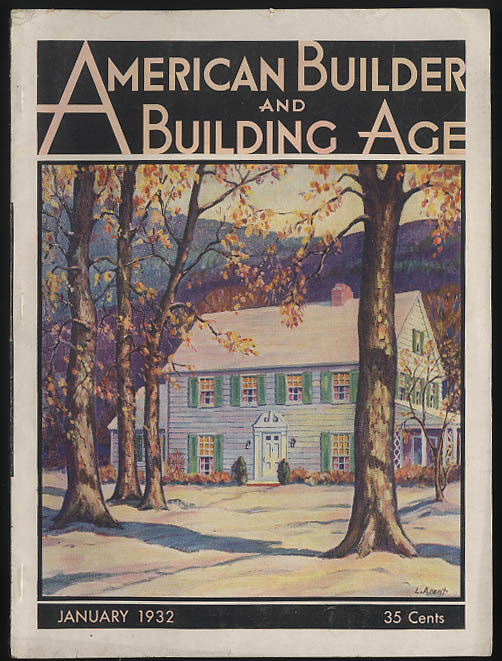 Image for AMERICAN BUILDER & BUILDING AGE 1 1932 Colonial; Restrained Modern +