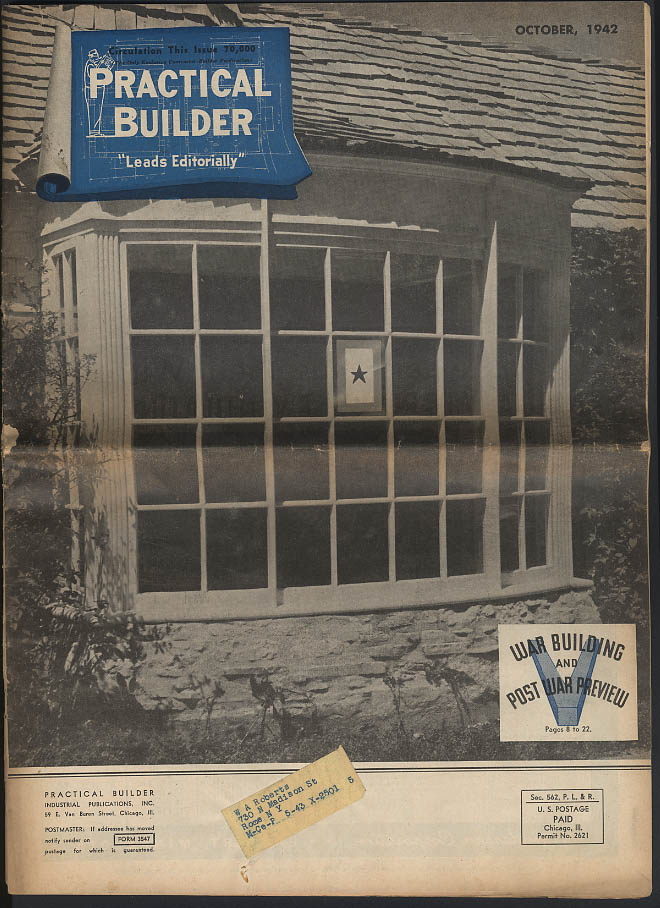 Image for PRACTICAL BUILDER 10 1942 Building for War; City Homes for War Workers +