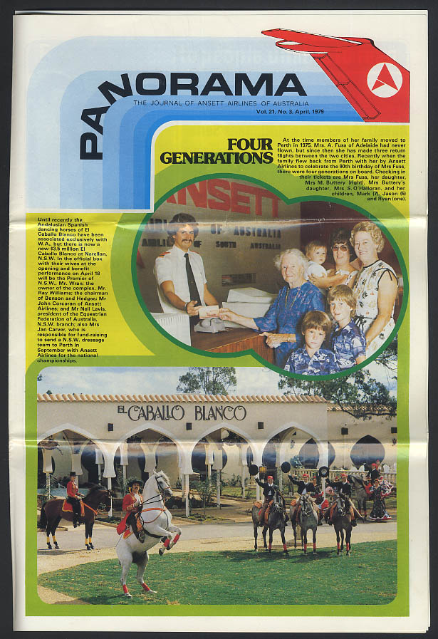 Image for Ansett Airlines of Australia PANORAMA newsletter 4 1979