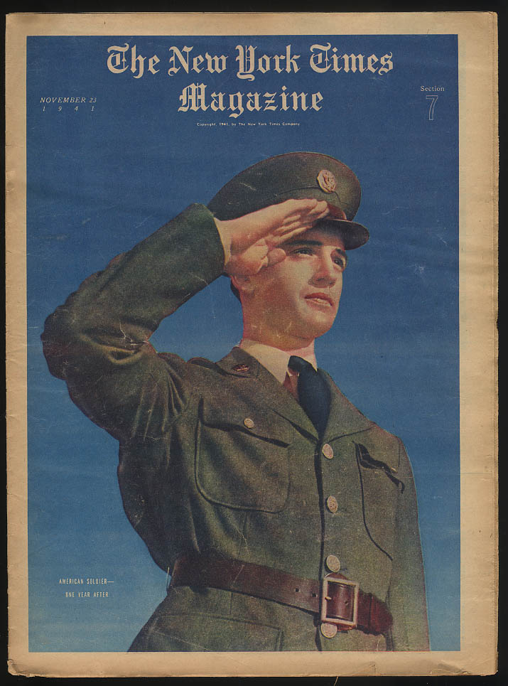 Image for NY TIMES MAGAZINE 11/23 1941 New England shipyards; Capt Wilma Finch; Hirohito