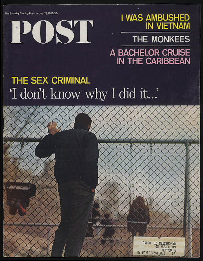 Image for SATURDAY EVENING POST 1/28 1967 Monkees Sex Crime Ia Drang Ambush Electric Car