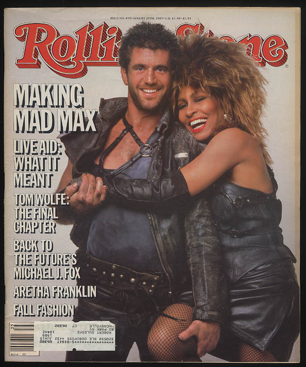 Image for ROLLING STONE 8/29 1985 Mel Gibson Mad Max Tom Wolfe Michael J Fox Aretha