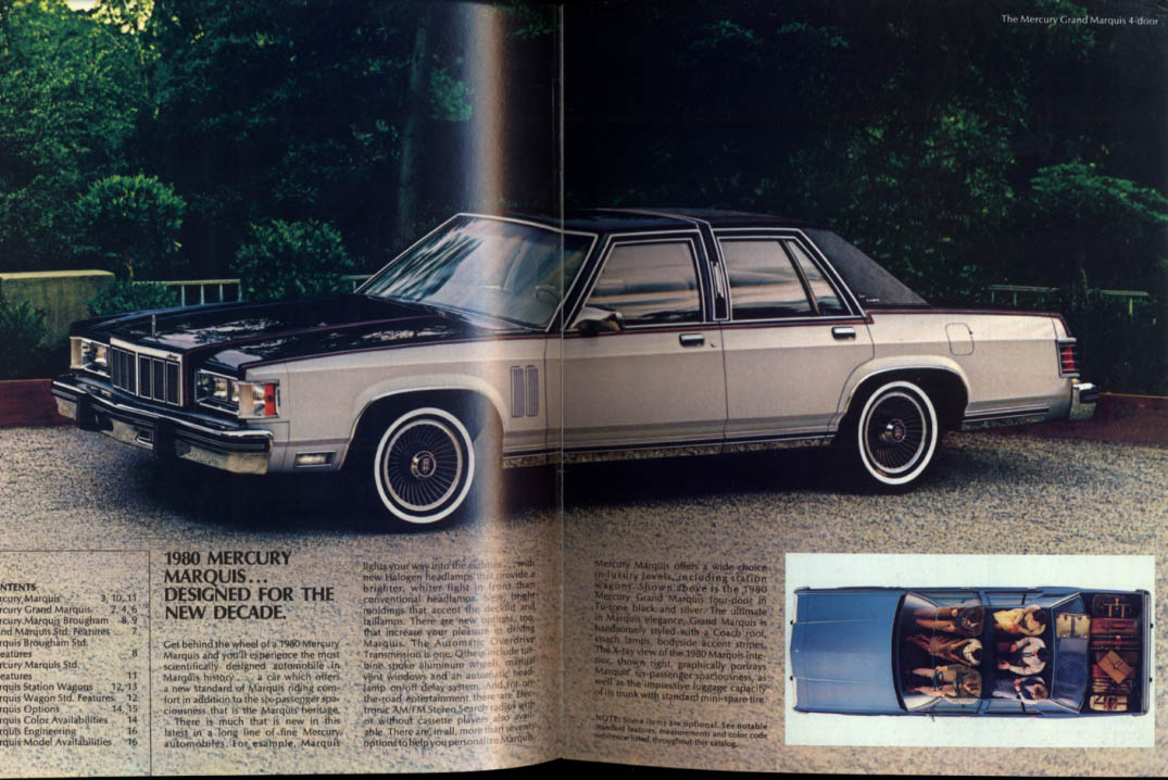 1980 Mercury Marquis Grand Marquis Brougham & Wagons sales brochure