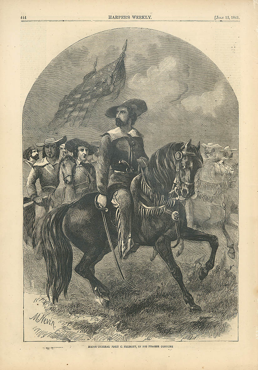 Image for Maj Gen John C Fremont Prairie Costume Harper's 1861