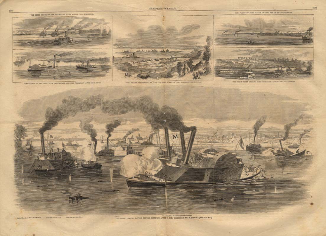 Image for Union refugees from W Missouri enter ST Louis HARPER'S WEEKLY page 12/28 1861