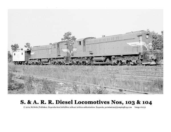 Image for S & A RR Diesel Locomotives #103-104 8x10