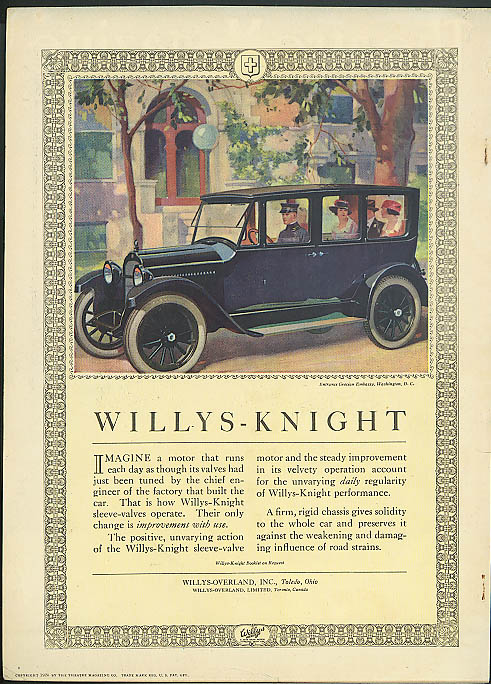 Image for Imagine a motor that runs as though valves were just tuned Willys-Knight 1920