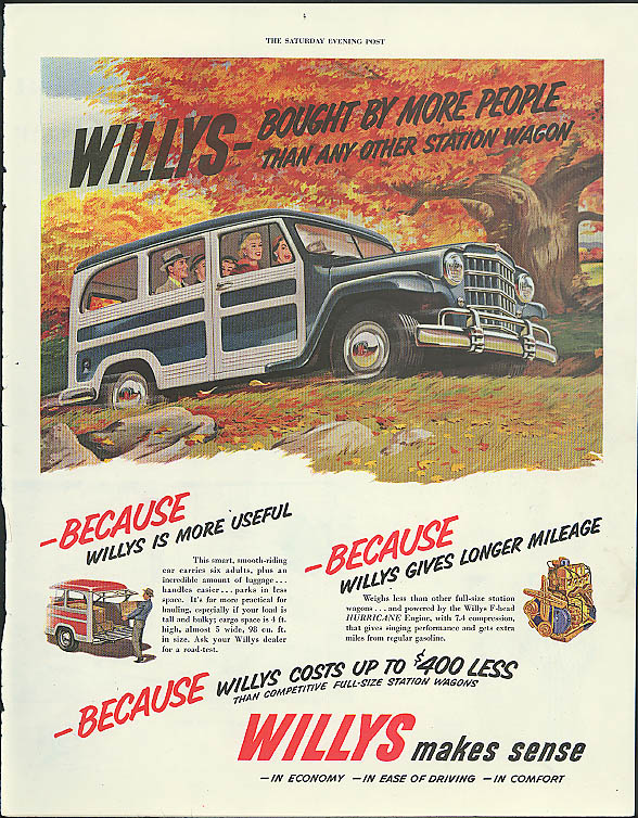 Image for Willys Jeep Station Wagon bought by more people than any other wagon ad 1951