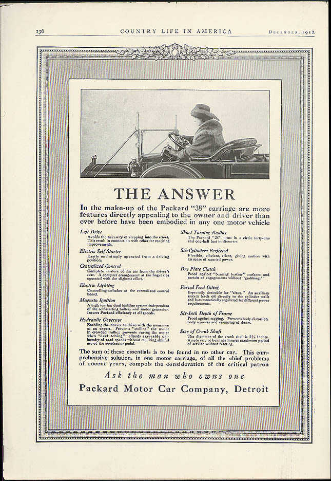 Image for Packard 38 / American Underslung Traveler Limousine ad 1912 1913